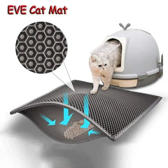 Waterproof Cat Litter Mat - Comfortable EVA Material - Washable & Easy to Clean