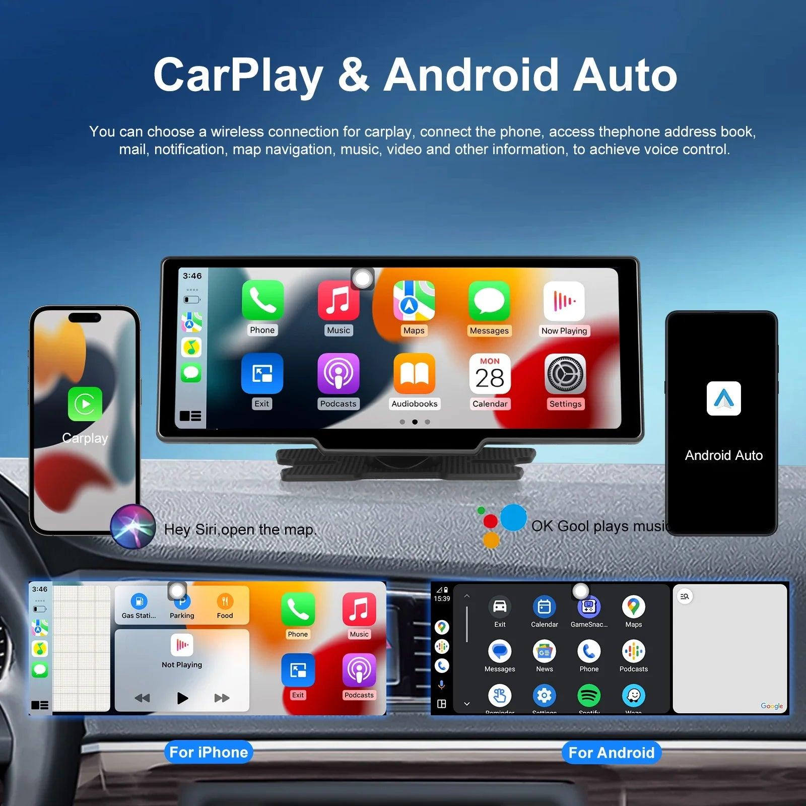 Podofo Rearview Dash Cam Carplay: Advanced Safety & Connectivity  ourlum.com   