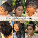 Natural 4C Curly Full Lace Front Wig with Pre-Plucked Hairline