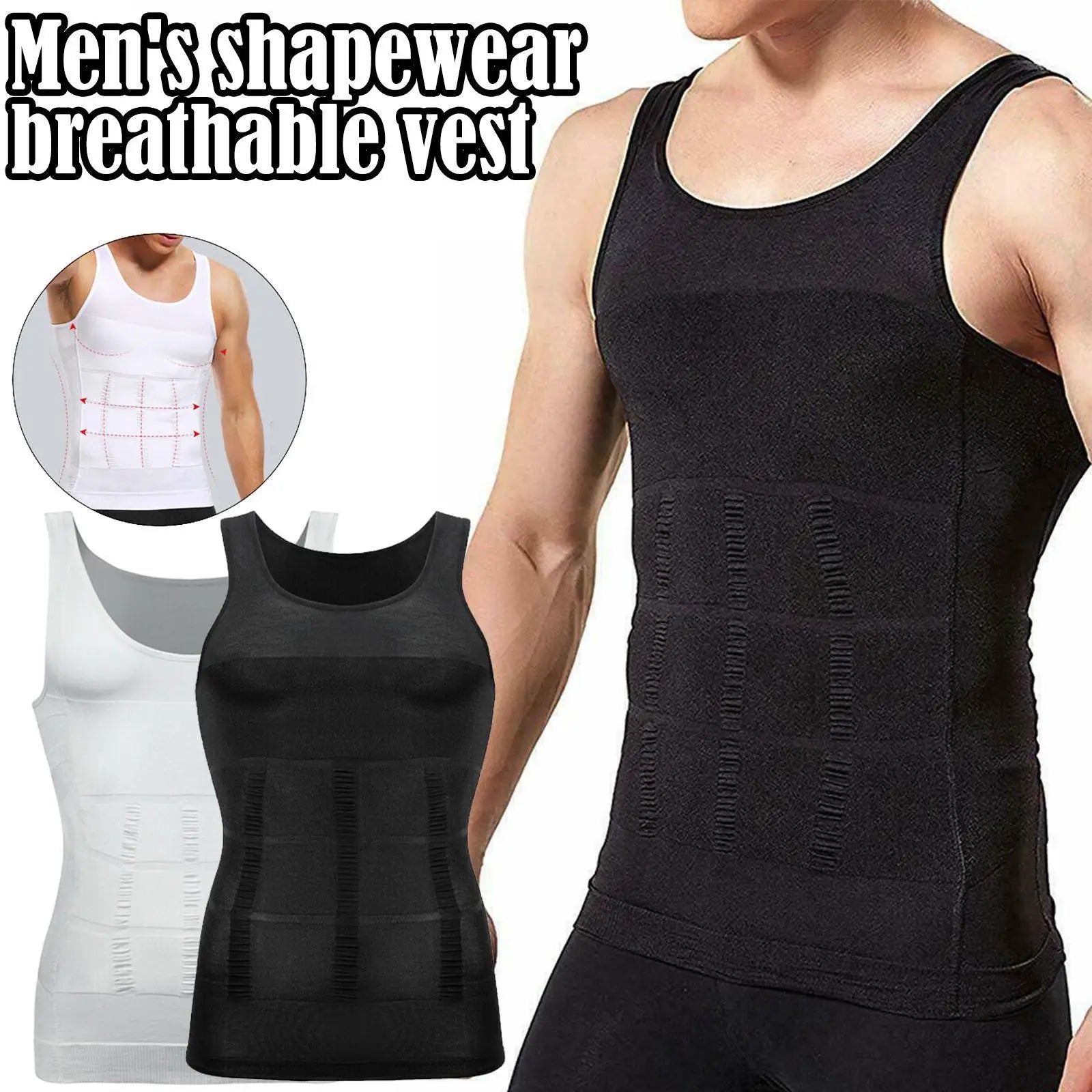 Men's Slimming Elastic Body Shapewear Vest for Fitness and Style