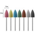 6pcs/set Rubber Silicon Nail Drill Milling Cutter for Manicure Bit Flexible Polisher Machine Electric Nail File Art Tools  ourlum.com GXJ 7-16  