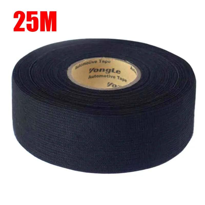 25M Adhesive Cloth Tape for Car Auto Cable Looms - Black  ourlum.com   