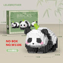 Kawaii Panda Micro Building Block Animals Toy: Creative DIY Assembled Bricks, Christmas Gift  ourlum.com W1106(Easy version)  