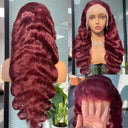 Burgundy Body Wave Lace Front Wig Premium Brazilian Hair