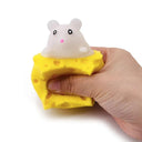 Pet Cheese Mouse Stress Ball Fun Squirrel Cup Fidget Toy