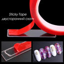 1Set False Nail Tips Nail Art Display Stand Transparent Practice Acrylic Gel Polish Holder Strip Manicure Showing Tools JI151-1  ourlum.com   