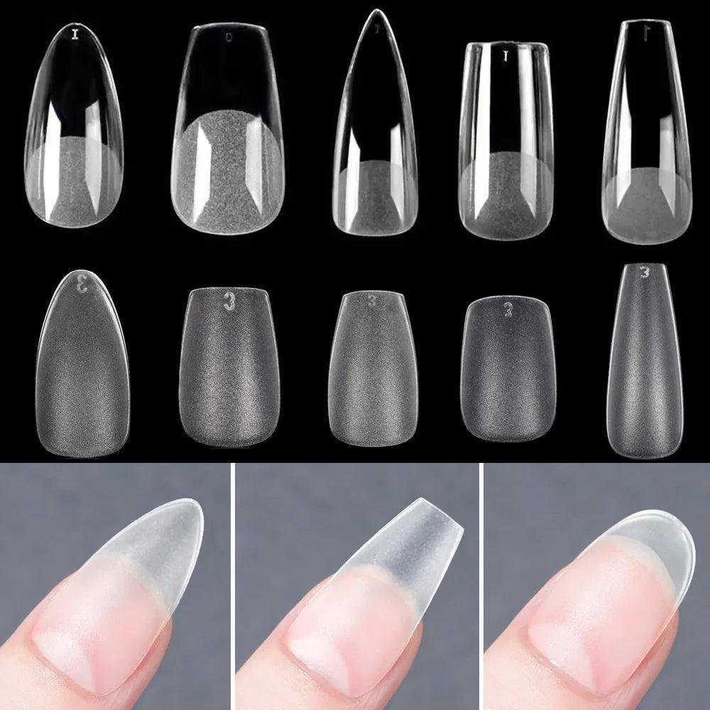 Matte Soft Gel Press On Nail Tips Set with Oval Almond Shape - 120pcs/bag  ourlum.com   