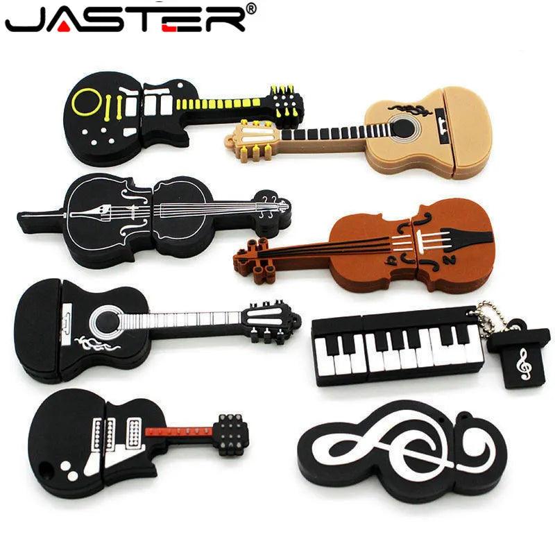 JASTER 8 Styles Musical Instruments Model Pendrive 4GB 8GB 16GB 32GB 64GB 128GB USB Flash Drive Violin Piano Guitar Memory Stick