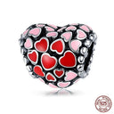 Charming Sterling Silver Red Heart Beads for Pandora Gifts