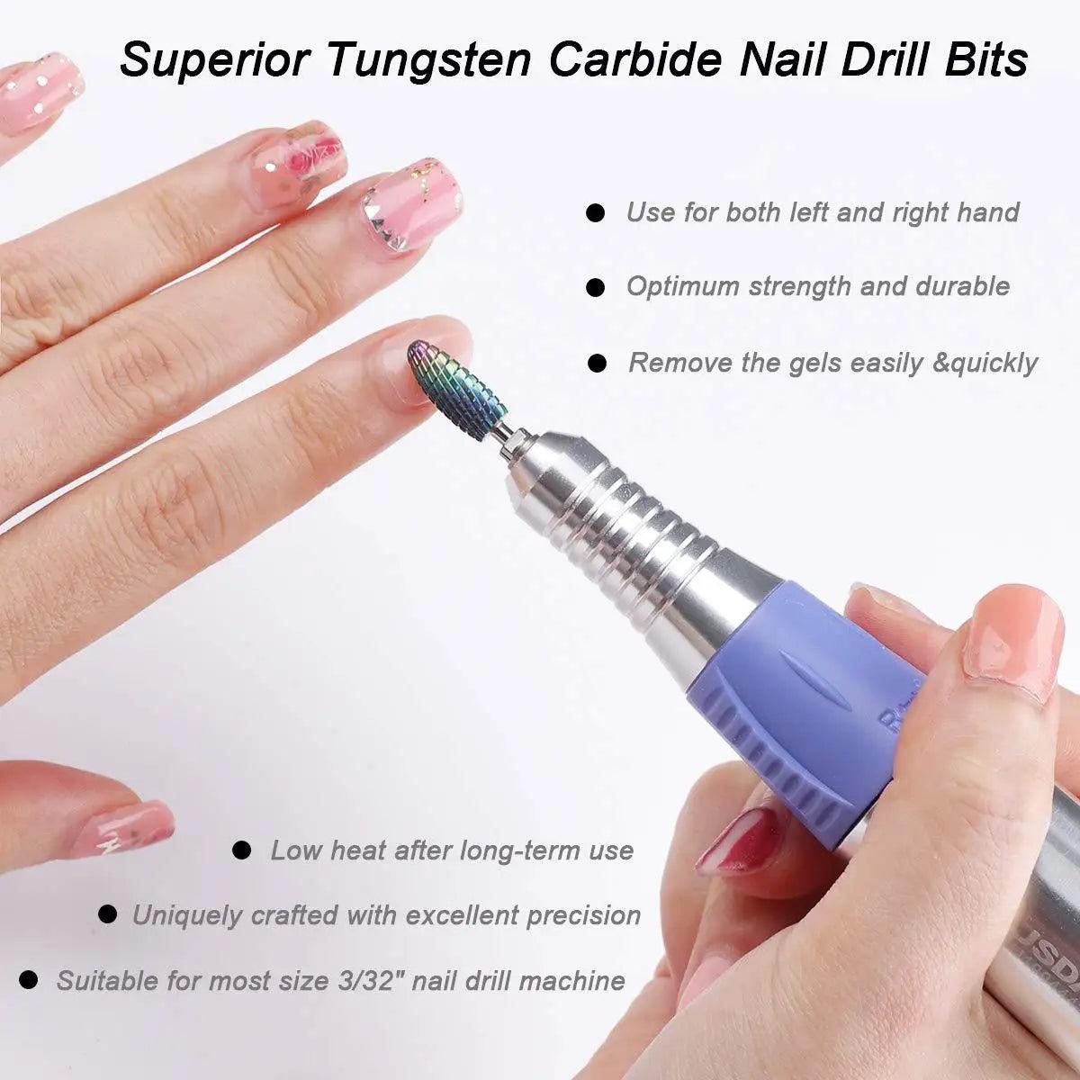 67-Piece Carbide Nail Drill Bit Set for Professional Manicure and Pedicure  ourlum.com   