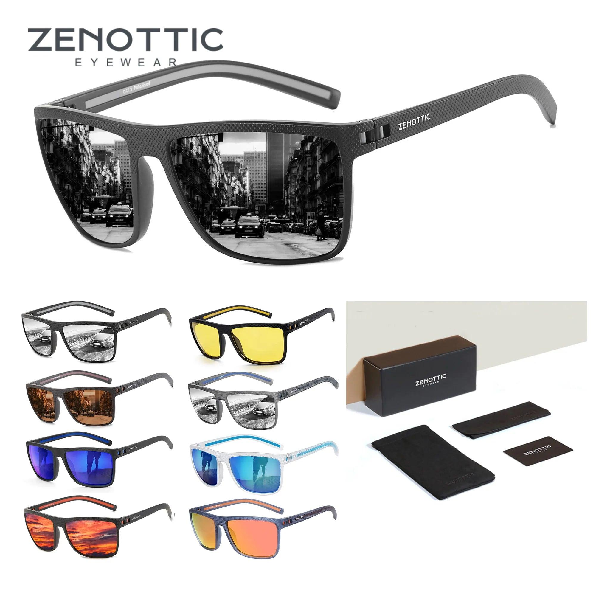 Fashion Polarized Sunglasses for Men and Women - Ultra-Light TR90 Frame