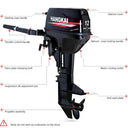 2 Stroke 169CC 12HP Outboard Motor for Inflatable Boats