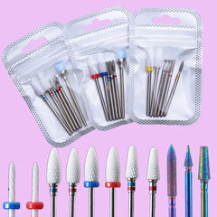 Diamond Ceramic Nail Drill Bits Set: Professional Electric Manicure Kit