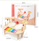 10-in-1 Montessori Musical Toy Drum Set for Kids Fun