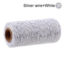 Cotton Macrame Cord Rope Twine String Crafts DIY Bohemia Wedding Decor  ourlum.com SLQ A25 Silver White  