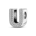 Hot Sale Silver Plated Color Letter Charm Beads for Women