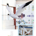 1pc Simulated Feather Seagulls Bird Figurines for Home Decor