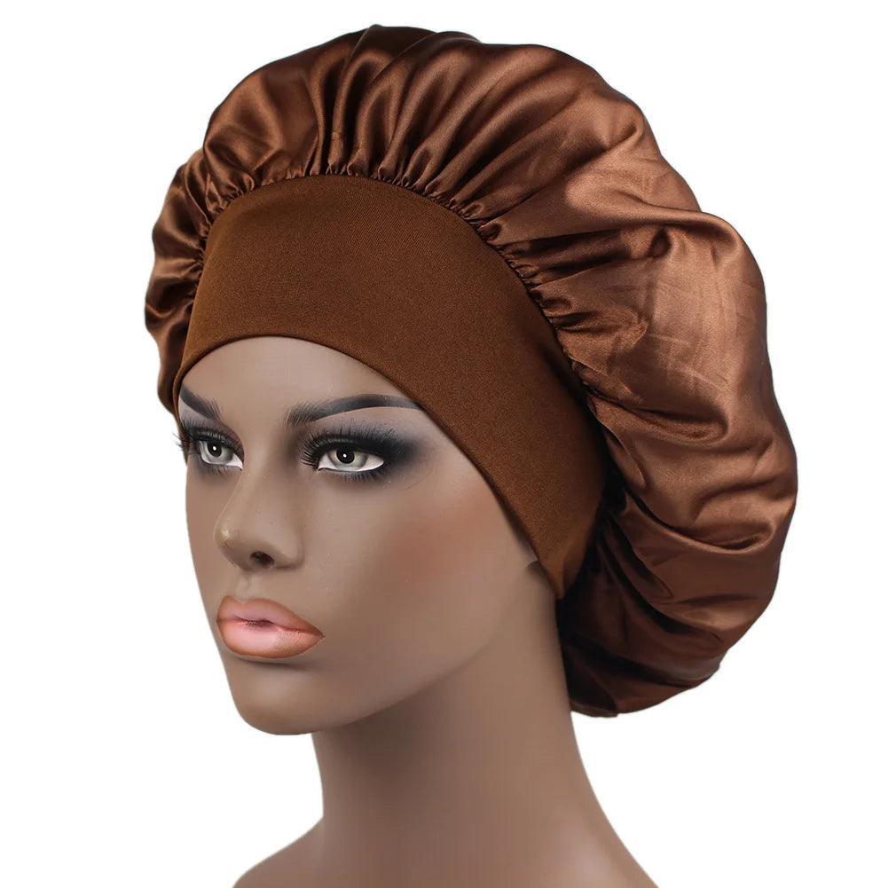 Silky Satin Night Cap for Luxurious Hair Care and Sleep Comfort  ourlum.com   