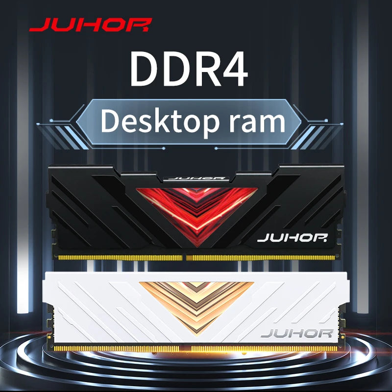 JUHOR Desktop Memoria Rams DDR4 8GB 16GB 32GB 2666MHz 3200MHz 3600MHz Ram  DIMM Gaming Dual Channel Memory Ram