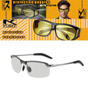 Photochromic Sunglasses Men Polarized Driving Eyewear Set