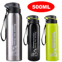 500ML Insulated Stainless Steel Bike Water Bottle with Straw - Double Walled Vacuum Flask for Cycling and Outdoor Activities