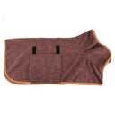 Dog Microfiber Bathrobe Towel for Dogs: Quick Drying Pet Coat & Accessories  ourlum.com coffee color XS United State