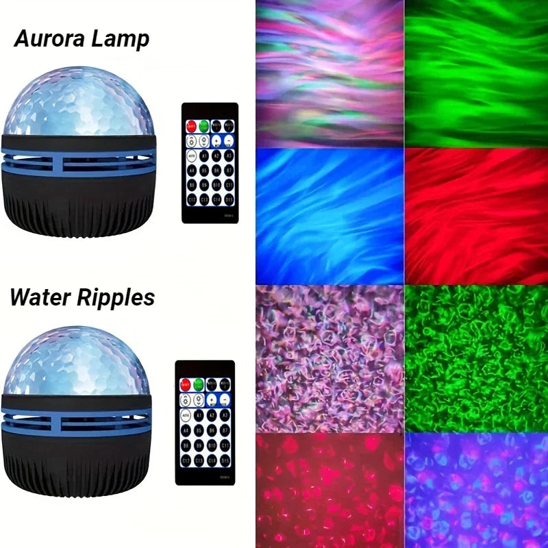 LED Starry Galaxy Projector Night Light Rotating Star Moon Lamp Bedroom Aurora Projector Light Atmosphere Decor Lamps Gift Light  ourlum.com   
