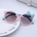 Adorable UV400 Kids Sunglasses with Cat Design and Bowknot