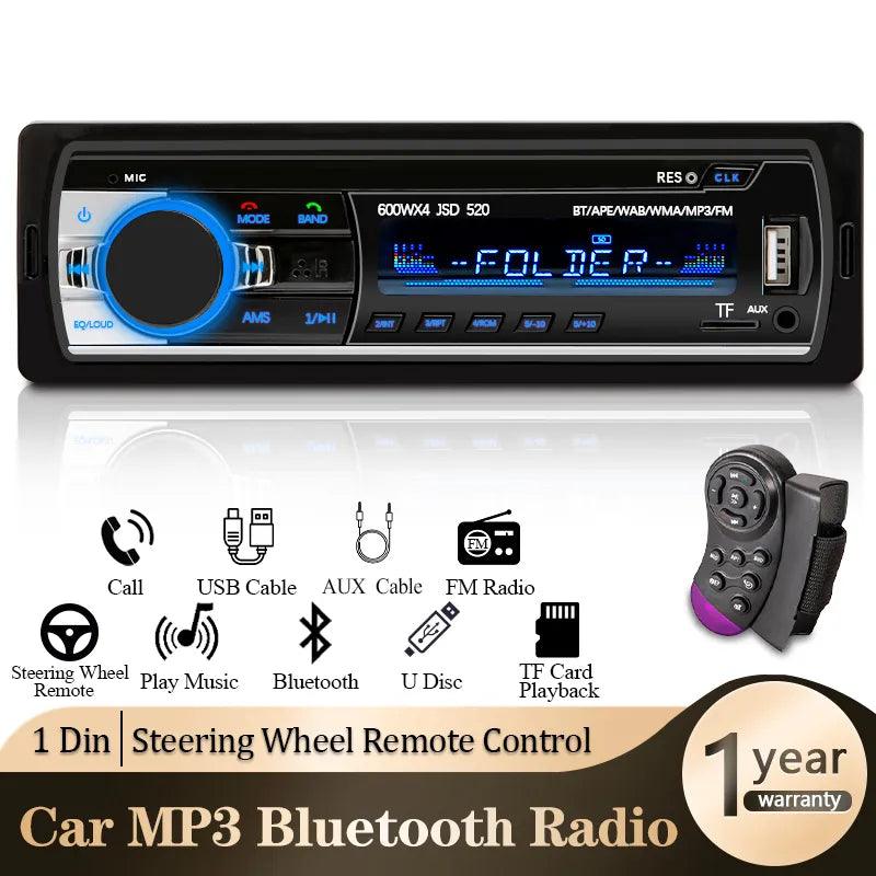 Car Bluetooth MP3 Player with FM Radio and USB/SD Input  ourlum.com   