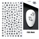 Winter Snowflake Nail Art Stickers for Holiday Glam Designs