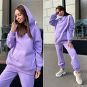 Women Two Piece Sets Tracksuit Hooded Sweatshirt Set Outfit