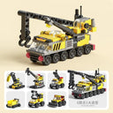 City Vehicles Building Blocks Set for Creative Kids: Construct Fire Car, Police Truck, Crane, Tank, Helicopter Bricks.  ourlum.com 8612-2  