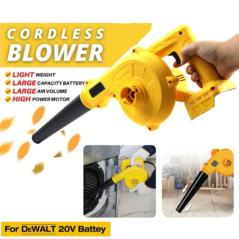 Cordless 2-in-1 Blower & Vacuum for Dewalt 18V/20V – Ultimate Dust & Leaf Cleaner