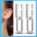 925 Sterling Silver Heart Earrings with Zircon Stones - Elegant Women's Jewelry  ourlum.com KTE123  