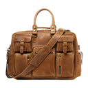 Stylish Vintage Large Capacity Leather Briefcase for Men