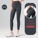 Sculpted Ribbed Yoga Leggings Fashionable High Waist Pants