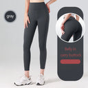 High-Waisted Ribbed Yoga Leggings for Women Seamless Tummy Control