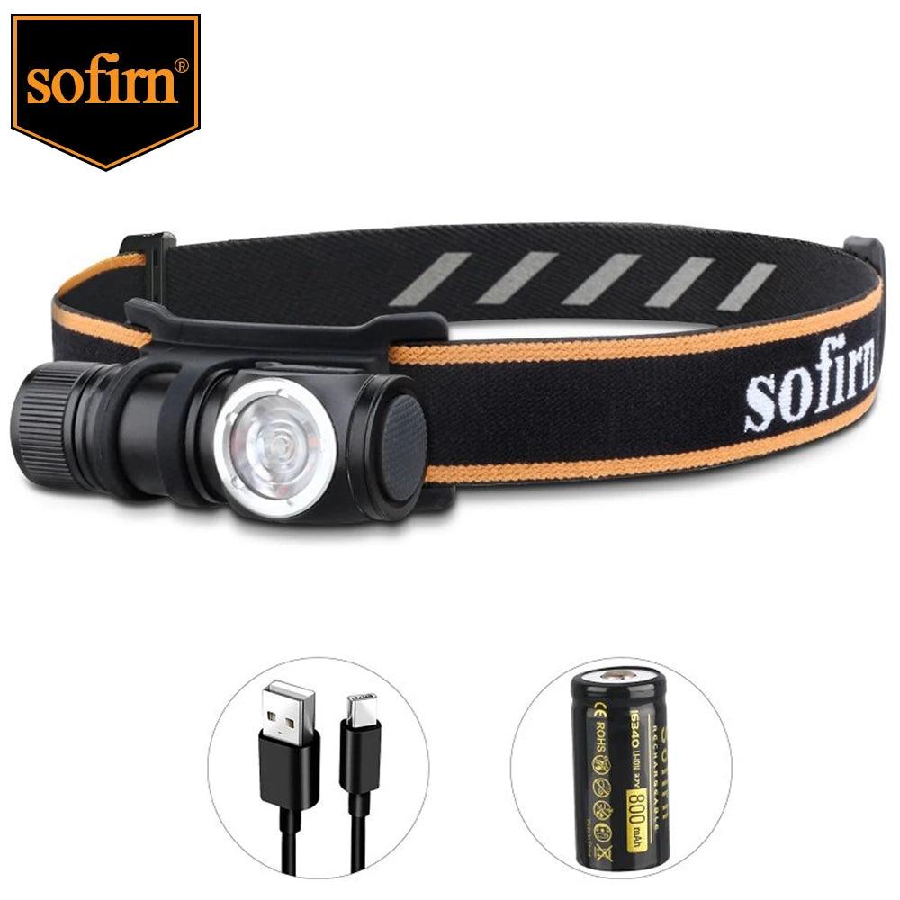 Compact USB C Rechargeable Headlamp with 1100lm Brightness and Magnetic Tail  ourlum.com 5000K with 16340 battery 
