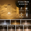 Dimmable LED Crystal Touch Lamp with Remote - 16 Colors