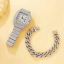 Golden Sparkle Women's Watch Set for Style-Conscious Women