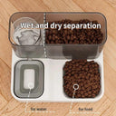 Automatic Cat Food and Water Dispenser with Wet Dry Separation