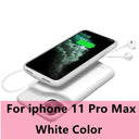 Xilecaly Battery Case For iPhone 15 Pro Max 13 14 Pro 12 Mini Power Bank Charging Charger Cover for iPhone XS Max XR 6s 7 8 Plus  ourlum.com White For 11 Pro Max CN 