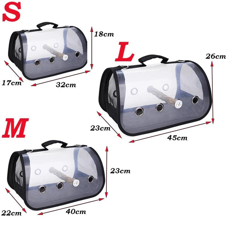 Clear Transparent Bird Parrot Carrier Bag for Travel & Outdoors  ourlum.com   