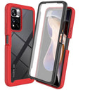 Redmi Note Shockproof Case: Crystal Back Panel 360 Protect  Redmi 5G  ourlum.com Red Case and PET Film RedmNote11ProPlus 5G