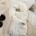 Women's Solid Color Wool Knitted Warm Thickened Scarf Gaiter