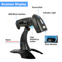 3-in-1 Wireless Bluetooth USB Barcode Scanner Portable Reader