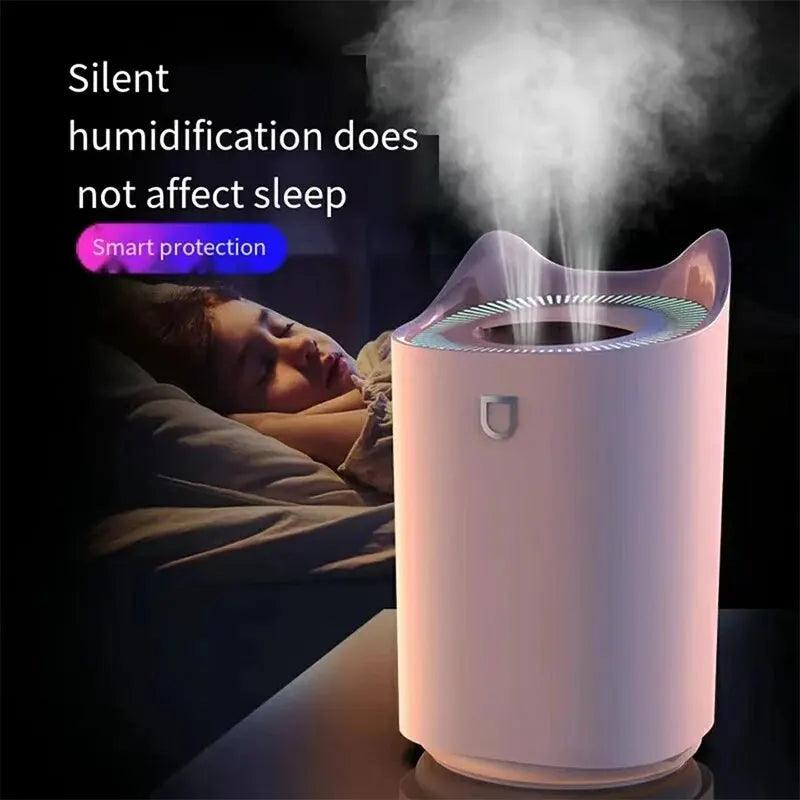 Dual Nozzle USB Humidifier - Silent Air Moisturizer for Home and Office  ourlum.com   