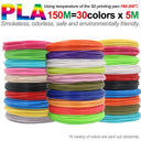 3D Pen Printing Filament: Safe, Odorless Refill for Kids - Variety of Colors  ourlum.com 30 Colors 150M PLA  