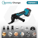 Yofidra Oscillating Multi Function Tool Electric Saw Trimmer Shovel Cutting Machine for Makita 18V Battery woodworking Tool  ourlum.com   