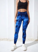 Tie Dye High Waist Seamless Leggings for Women 2023